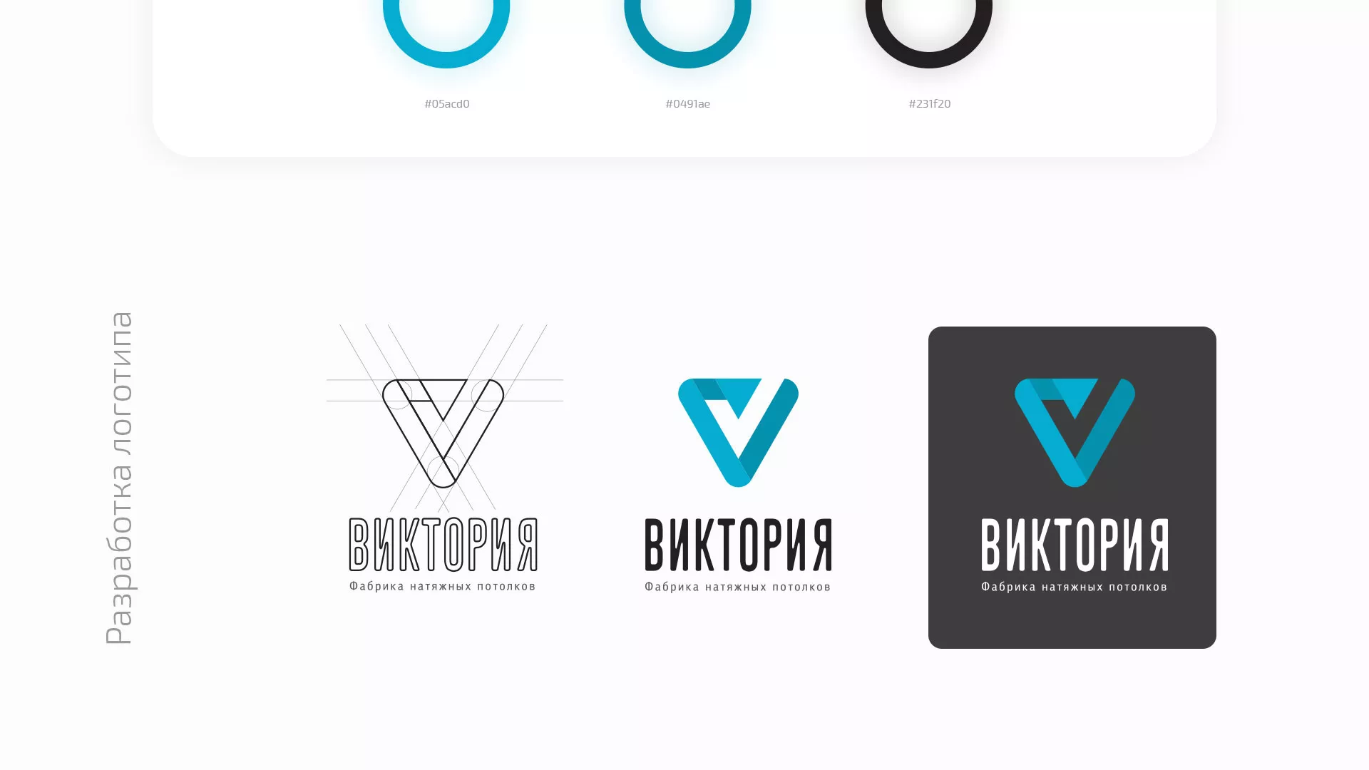 Разработка фирменного стиля компании по продаже и установке натяжных потолков в Олонце